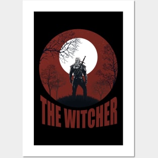Geralt of Rivia (white) Posters and Art
